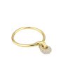 18k Yellow Gold Drop Diamond Ring Discount