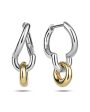 18k Yellow Gold and Sterling Silver Harmony Earrings Online now