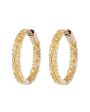 14k Gold Vermeil Casey Crystal Hoop Earrings Fashion