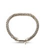 Sterling Silver Flat Woven Box Clasp Bracelet Online Sale