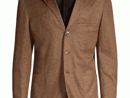 Rust Pure Cashmere Jersey Sportcoat Fashion