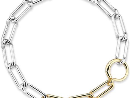 18k Yellow Gold and Sterling Silver Merge Bracelet Supply