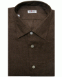 Rust Pure Linen Sportshirt For Cheap