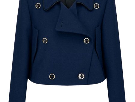 True Navy Striking Coolness Jacket For Cheap