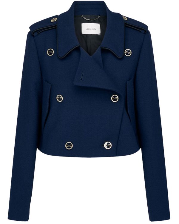 True Navy Striking Coolness Jacket For Cheap