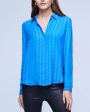 Sky Blue Long Sleeve Holly Blouse Hot on Sale