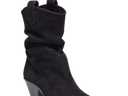 Cowboy Bootie in Black Hot on Sale