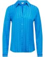 Sky Blue Long Sleeve Holly Blouse Hot on Sale