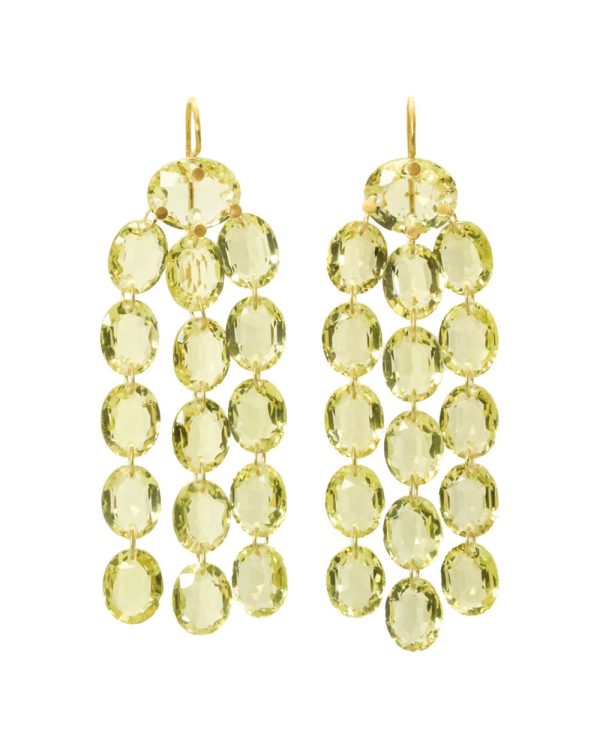 20k Yellow Gold Gem Waterfall Earrings Online