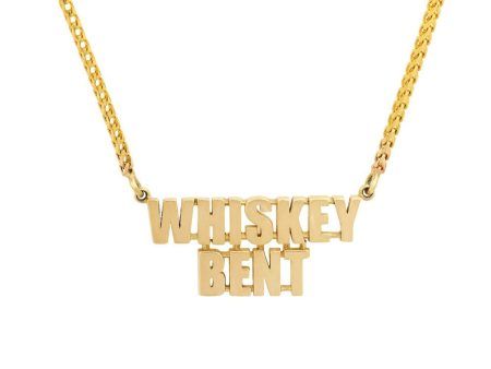 14k Yellow Gold Whiskey Bent Necklace Sale