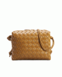 Small Loop Intrecciato Nappa Shoulder Bag in Camel Hot on Sale