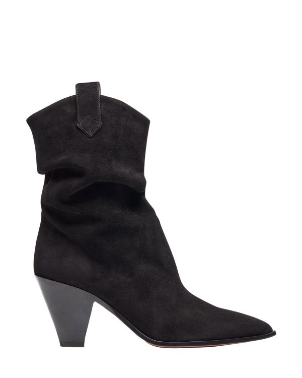 Cowboy Bootie in Black Hot on Sale