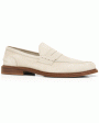 Suede Penny Loafer in White Sale