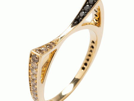 Black and White Diamond Ring Hot on Sale