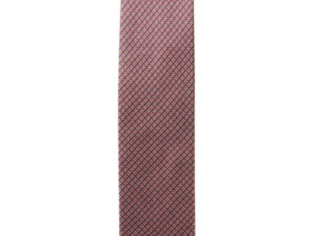 Peach and Navy Micropatterned Tie Supply