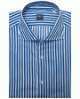 Royal Blue and White Striped Sportshirt Online