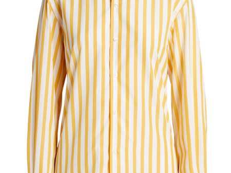 Yellow Stripe Capri Shirt For Cheap