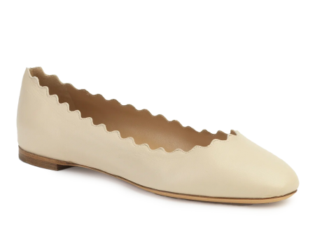 Lauren Ballet Flat in Pearl Grey Cheap