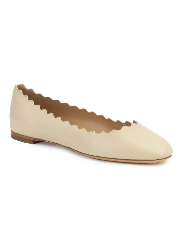 Lauren Ballet Flat in Pearl Grey Cheap