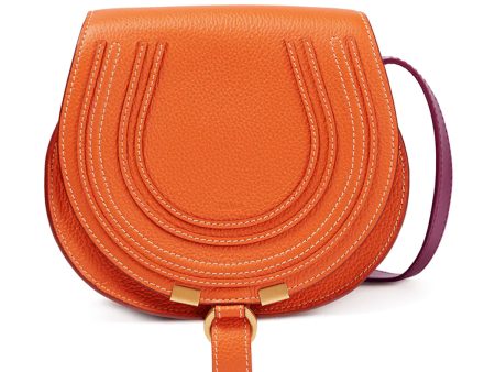 Marcie Small Saddle Bag in Poppy Orange Cheap