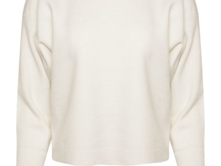 White Dahara Embellished Crew Neck Sweater Online Sale