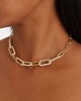 14k Gold Vermeil Crystal Link Collar Necklace Discount