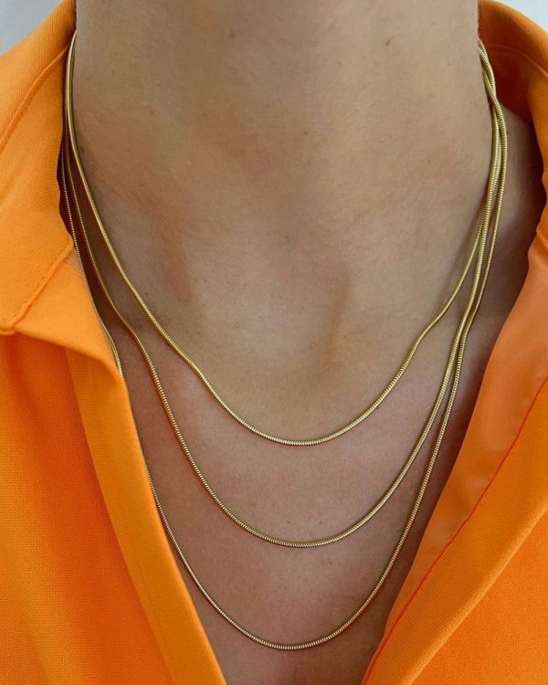 Gold Vermeil Julia Three Chain Necklace Sale