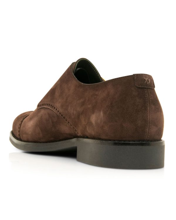 Suede Monkstrap in Dark Brown Online