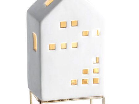 Medium White Ceramic Holiday House Online now