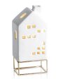 Medium White Ceramic Holiday House Online now