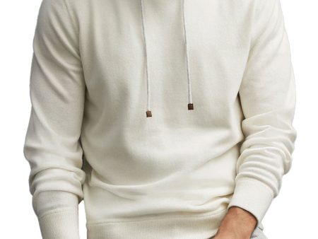 White Cashmere Pullover Hoodie Discount