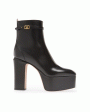 Tan-Go Platform Ankle Boot in Black For Sale