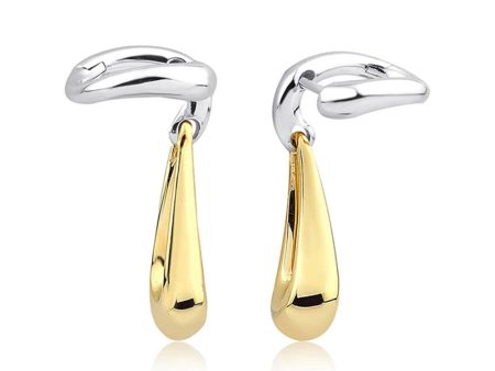 18k Yellow Gold and Sterling Silver Moment Earrings Online Hot Sale