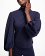 True Navy Emotional Essence Blouse Hot on Sale