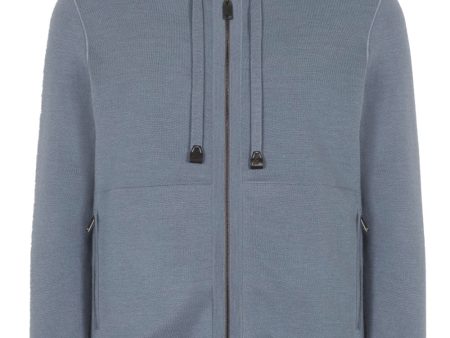 Sky Full Zip Cashmere Silk Hoodie For Cheap