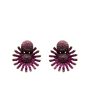 Sterling Silver Flower Burst Ruby Earrings Online