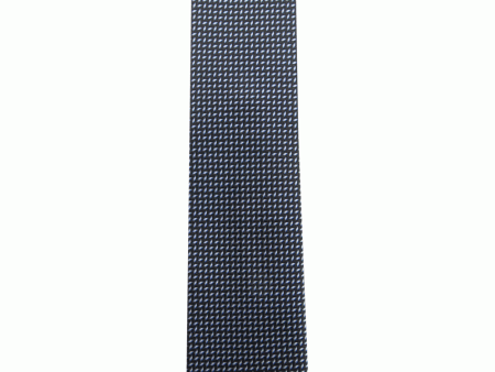 Black and Blue Micro Motif Silk Tie Fashion