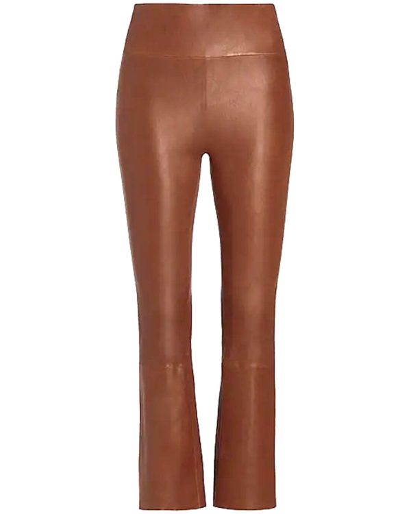 Cinnamon Leather Ankle Flare Legging Online now