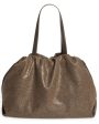 Warm Gold Top Handle Drawstring Tote Bag Sale