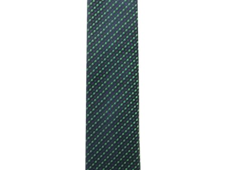 Green and Navy Textured Stripe Tie For Cheap