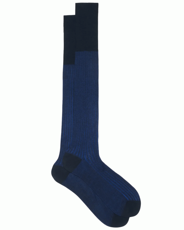 Vanisee Over the Calf Socks in Navy and Blue Fashion