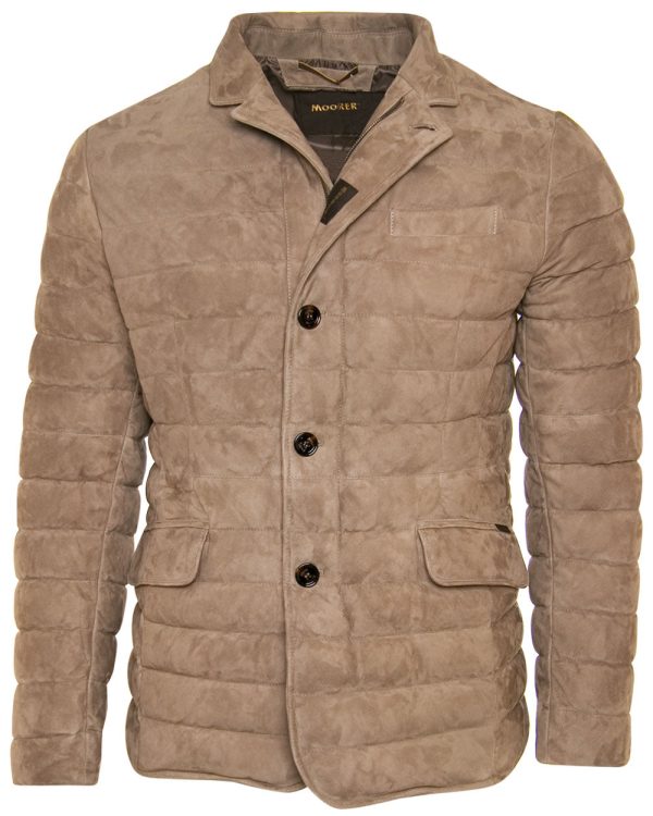 Tortora Suede Puffer Jacket on Sale