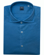 Royal Blue Solid Cotton Sportshirt For Cheap