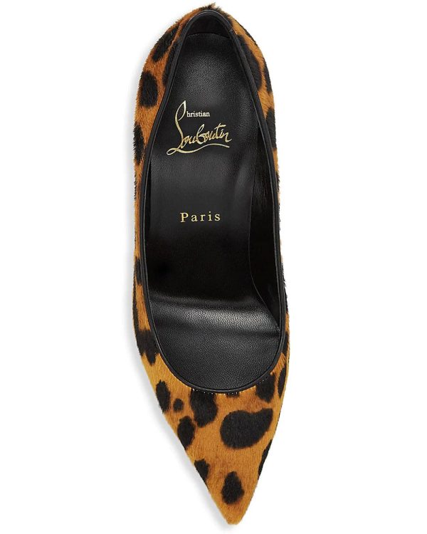 Kate 100 Leopard Pump in Spicy Black Online Sale