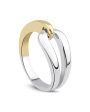 18k Yellow Gold and Sterling Silver Reform Ring Online Sale