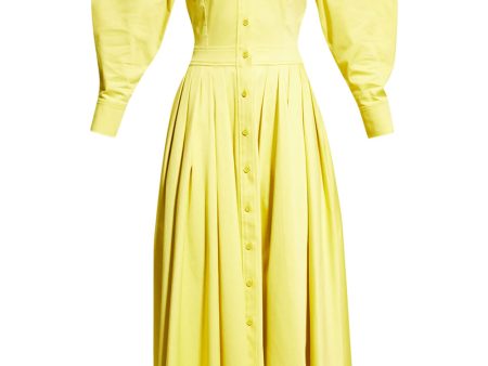 Yellow Nicolla Long Shirt Dress Fashion