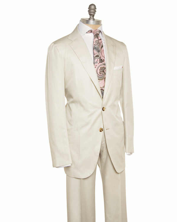 Tan Cotton Suit Cheap