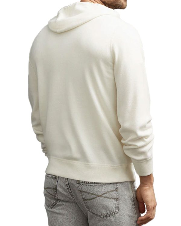 White Cashmere Pullover Hoodie Discount