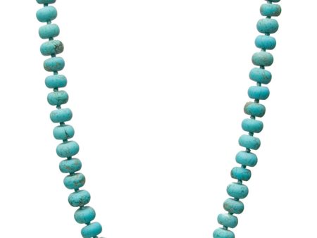 Sterling Silver Beaded Turquoise Necklace Sale