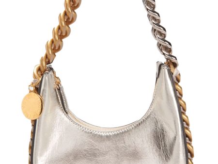 Eco Metallic Chain Shoulder Bag in Platinum Sale